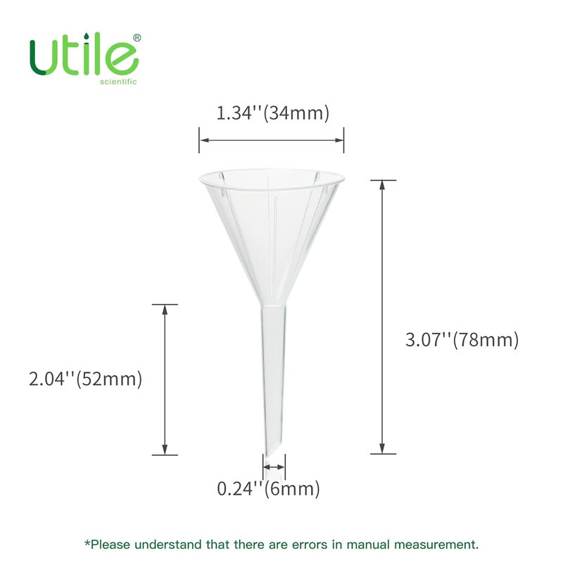 UTILE 12pcs Plastic Analytical Funnel Set, PP Material, Top Diameter 30mm, Small Funnel for Lab Bottles, Recreational Activities, 4512.0011.12 - Image 4